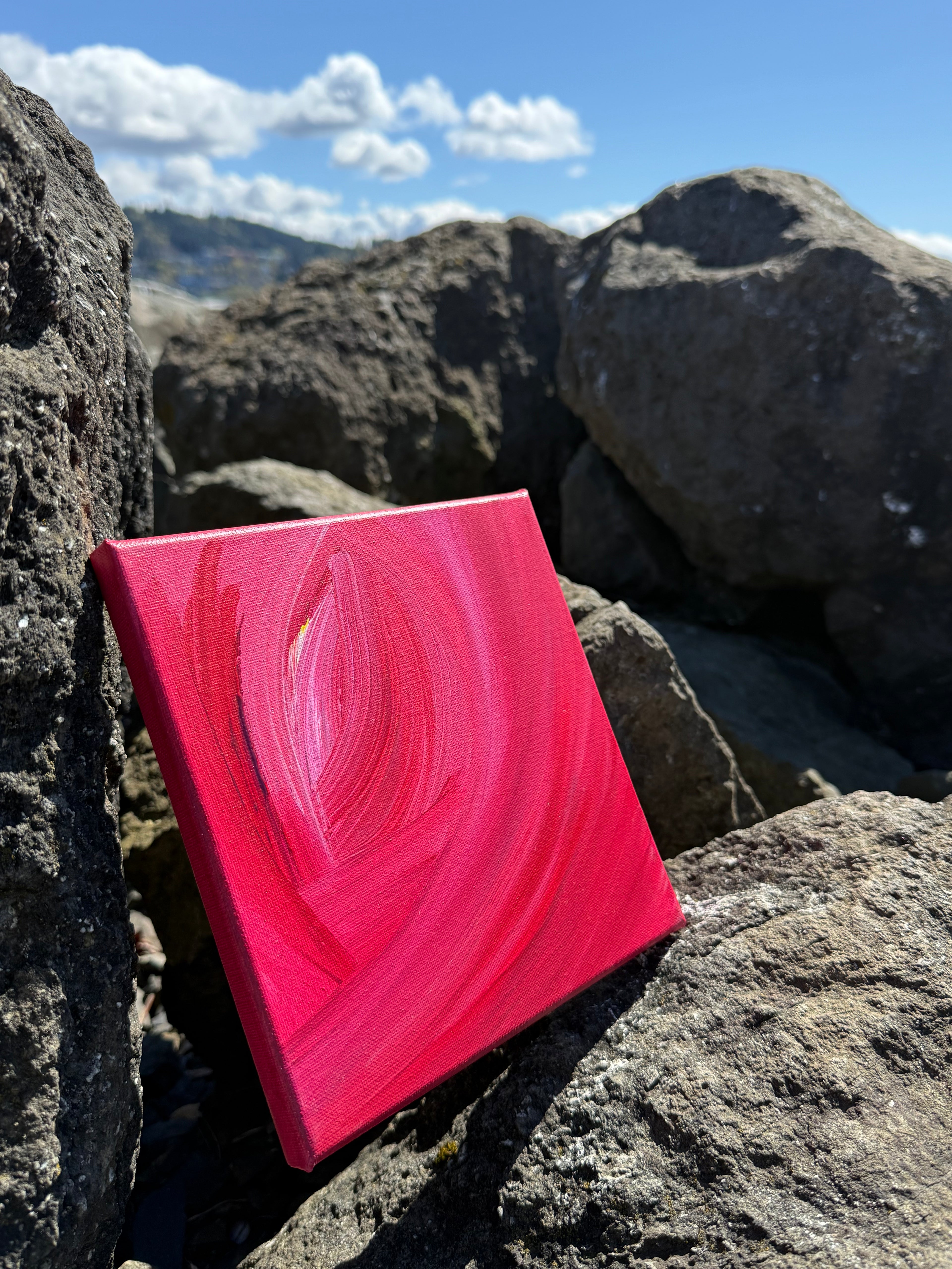 Ember Bloom Original Canvas Painting